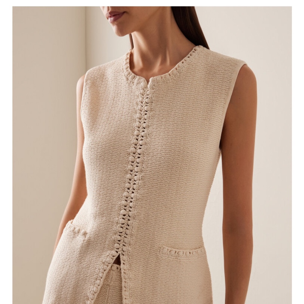 Posse Harlan Cream knit vest XS